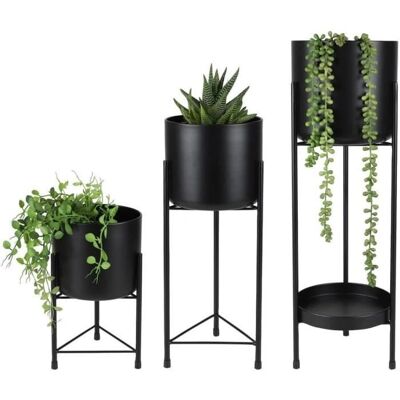 Support pour plantes en métal industriel Urban Living - Ensemble de 3 - Publicité Support pour plantes en métal industriel Urban Living - Ensemble de 3 - Publicité