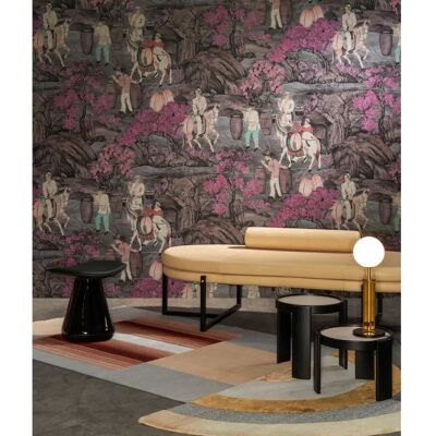 Arte International - Tapete Toile de Tibet - Pink Blossom - Wallpaper Arte International - Tapete Toile de Tibet - Pink Blossom - Wallpaper