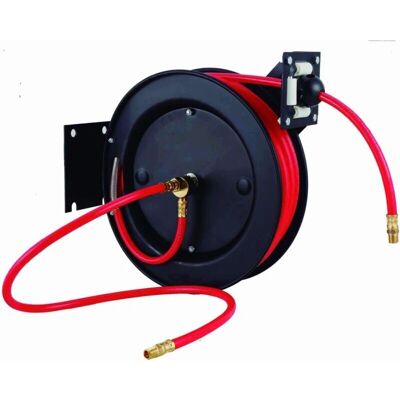 Mw Tools 756200737 Enrollador de manguera - Metal, 15m PVC Mw Tools 756200737 Enrollador de manguera - Metal, 15m PVC