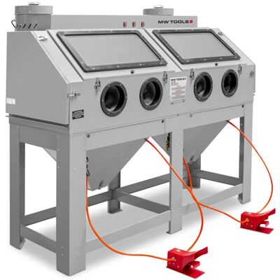 MW Tools CAT880 - Cabine de sablage double de 880L avec deux postes - Publicité MW Tools CAT880 - Cabine de sablage double de 880L avec deux postes - Publicité