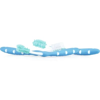 Ensemble de Brosses à Dents Nuby Bleu - Soins bucco-dentaires bébé - Publicité Ensemble de Brosses à Dents Nuby Bleu - Soins bucco-dentaires bébé - Publicité