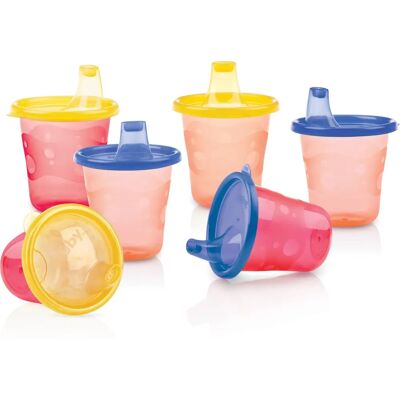 Nuby ID91121 Juego de 6 Vasos de Entrenamiento con Boquillas Duraderas - Vasos de Entrenamiento Nuby ID91121 Juego de 6 Vasos de Entrenamiento con Boquillas Duraderas - Vasos de Entrenamiento
