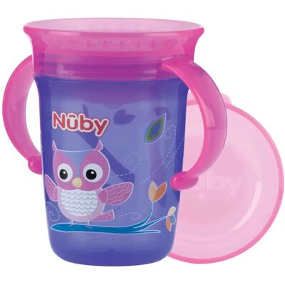 Tasse Violette Nuby - 240ml - Sans BPA Tasse Violette Nuby - 240ml - Sans BPA