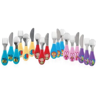 Nuby Edelstahl Baby Besteck-Set - Ergonomische Griffe - Sicherheitsrundungen - 3 Teile Nuby Edelstahl Baby Besteck-Set - Ergonomische Griffe - Sicherheitsrundungen - 3 Teile