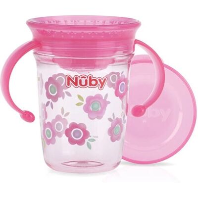 Nuby Tazza Tritan Rosa 240ml Anti-goccia Nuby Tazza Tritan Rosa 240ml Anti-goccia