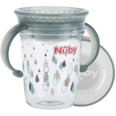 Vaso di allenamento per bambini Nûby - 360° Grigio 240 ml Vaso di allenamento per bambini Nûby - 360° Grigio 240 ml