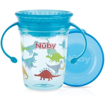 Vaso de aprendizaje Nuby 240 ml - Tritan libre de BPA - Sin goteo - Duradero Vaso de aprendizaje Nuby 240 ml - Tritan libre de BPA - Sin goteo - Duradero