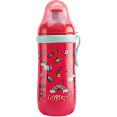 Nuby Kinder Trinkflasche - Leuchtender Pop-Up Sipper 360ml 18m+ Nuby Kinder Trinkflasche - Leuchtender Pop-Up Sipper 360ml 18m+