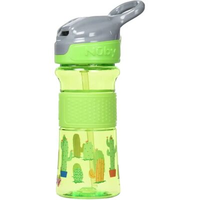 Bottiglia d'acqua Tritan verde Nuby - 360ml - Per bambini oltre 3 anni Bottiglia d'acqua Tritan verde Nuby - 360ml - Per bambini oltre 3 anni