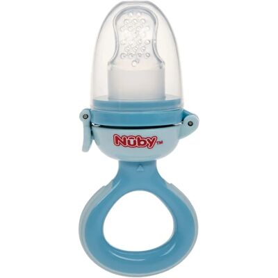 Nuby Silikon Baby-Feeder 6M+ Blau - Baby-Nahrungs-Introduktion Nuby Silikon Baby-Feeder 6M+ Blau - Baby-Nahrungs-Introduktion