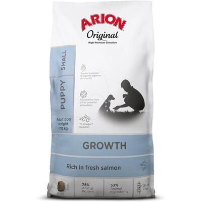 Arion Original Growth Croquettes Chiots Petites Races Saumon Riz - Nourriture pour Chiens - Publicité Arion Original Growth Croquettes Chiots Petites Races Saumon Riz - Nourriture pour Chiens - Publicité