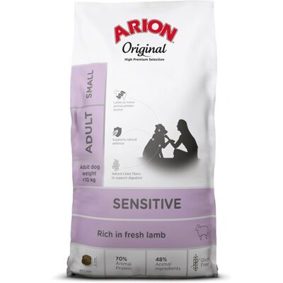 Arion Petite Race Riz d'Agneau - Nourriture pour Chiens Sensibles - Publicité Arion Petite Race Riz d'Agneau - Nourriture pour Chiens Sensibles - Publicité