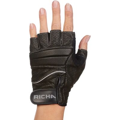 Richa Mitaine perforierte Motorrad Handschuhe - Schwarz - M - Unisex Richa Mitaine perforierte Motorrad Handschuhe - Schwarz - M - Unisex