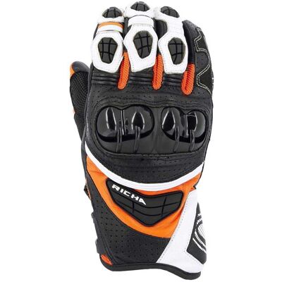 Guantes de moto Richa Stealth - Negro-Blanco-Naranja - S Guantes de moto Richa Stealth - Negro-Blanco-Naranja - S