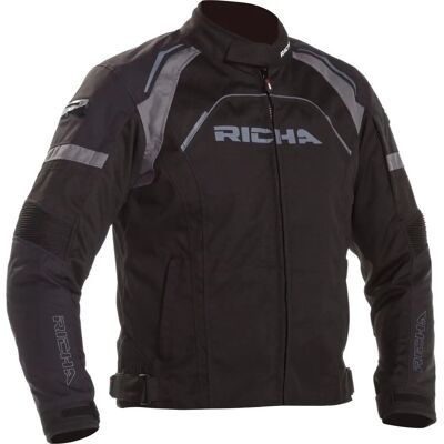Richa Falcon 2 Waterproof Motorcycle Textile Jacket - Black-Gray - S Richa Falcon 2 Waterproof Motorcycle Textile Jacket - Black-Gray - S