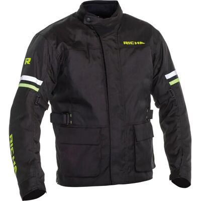 Richa Buster Long Chaqueta textil impermeable para motocicletas - Negro Amarillo Richa Buster Long Chaqueta textil impermeable para motocicletas - Negro Amarillo