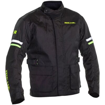 Richa Buster Long giacca tessile impermeabile per moto - Nero Giallo - L Richa Buster Long giacca tessile impermeabile per moto - Nero Giallo - L