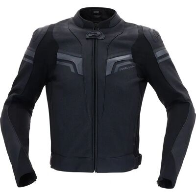 Richa Matrix 2 Chaqueta de cuero de moto perforada - Negro Gris (62) Richa Matrix 2 Chaqueta de cuero de moto perforada - Negro Gris (62)