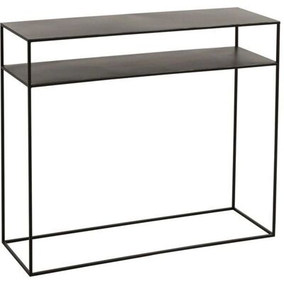 KOLSEN - Console en métal à double étagère design moderne - Publicité KOLSEN - Console en métal à double étagère design moderne - Publicité