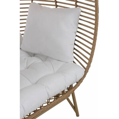 Fauteuil lounge en métal KYOTO - Naturel - 117x110x151 cm - Fauteuil lounge - Publicité Fauteuil lounge en métal KYOTO - Naturel - 117x110x151 cm - Fauteuil lounge - Publicité