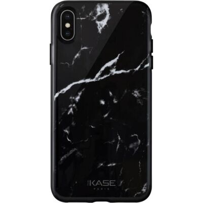 Coque effet marbré pour iPhone X/XS - Noir - Publicité Coque effet marbré pour iPhone X/XS - Noir - Publicité