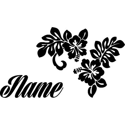 Ambiance - Name Stickers - Fleurs Hawaii - Sticker - Publicité Ambiance - Name Stickers - Fleurs Hawaii - Sticker - Publicité