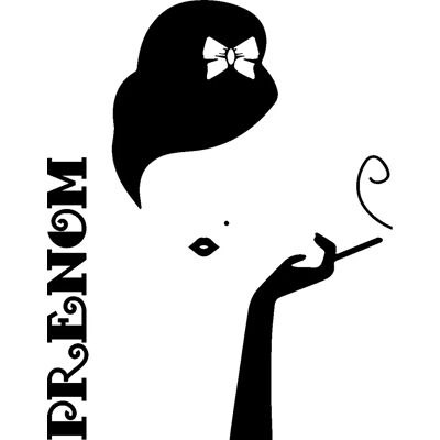 Ambiance - Sticker prénom personnalisable Glamour retro - Sticker - Publicité Ambiance - Sticker prénom personnalisable Glamour retro - Sticker - Publicité