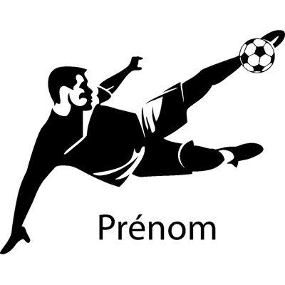 Ambiance-sticker - Footballeur reprise de volée - Sticker - Publicité Ambiance-sticker - Footballeur reprise de volée - Sticker - Publicité
