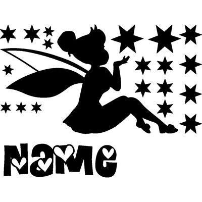 Ambiance-sticker - Sticker prénom personnalisable Fée charmeuse - Autocollant - Publicité Ambiance-sticker - Sticker prénom personnalisable Fée charmeuse - Autocollant - Publicité