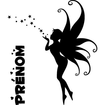 Marque Modèle Fée Papillon - Sticker Murale - Publicité Marque Modèle Fée Papillon - Sticker Murale - Publicité