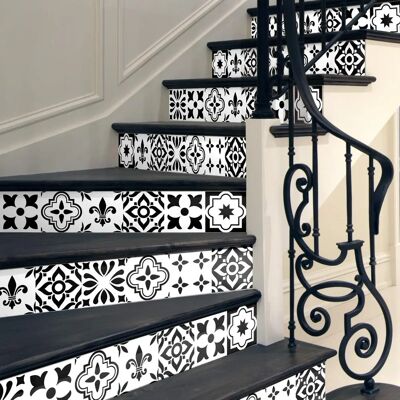 Ambiance Sticker 6 selbstklebende Treppe Fliesen Aufkleber – Fliesenaufkleber Kontrmarche Zementfliesen Ambiance Sticker 6 selbstklebende Treppe Fliesen Aufkleber – Fliesenaufkleber Kontrmarche Zementfliesen