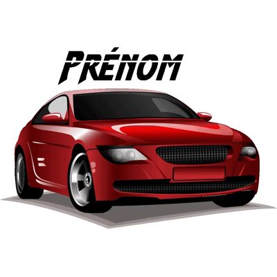 Ambiance-sticker - Custom Name - Rouge - Voiture sport - Sticker - Publicité Ambiance-sticker - Custom Name - Rouge - Voiture sport - Sticker - Publicité