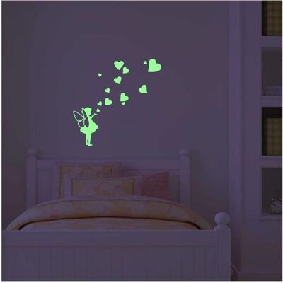 Autocollant mural de fée phosphorescent Ambiance-Live - 25x20cm Autocollant mural de fée phosphorescent Ambiance-Live - 25x20cm