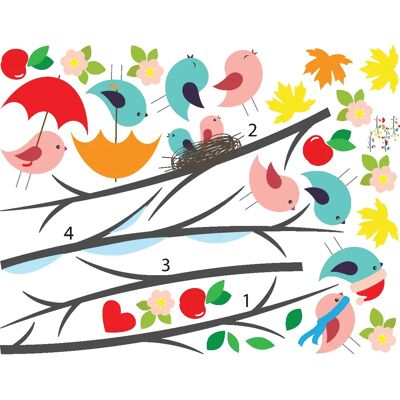 Ambiance-sticker - Branches d'arbre 4 saisons - Stickers enfant - Déco murale - Wall Sticker - Publicité Ambiance-sticker - Branches d'arbre 4 saisons - Stickers enfant - Déco murale - Wall Sticker - Publicité