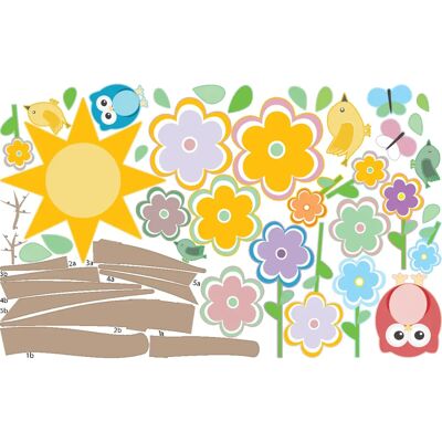 Ambiance-sticker - Stickers enfant arbres, fleurs et hiboux - Publicité Ambiance-sticker - Stickers enfant arbres, fleurs et hiboux - Publicité