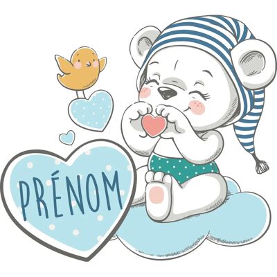 Ambiance - Sticker prénom ourson - Personnalisable - Sticker - Publicité Ambiance - Sticker prénom ourson - Personnalisable - Sticker - Publicité