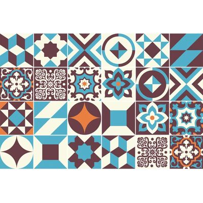 Ambiance-sticker - Azulejos Leccina - Taille 40x60 cm - 24 stickers - Wall sticker set - Publicité Ambiance-sticker - Azulejos Leccina - Taille 40x60 cm - 24 stickers - Wall sticker set - Publicité