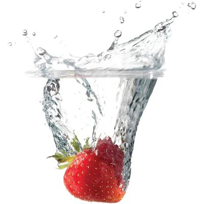 Ambiance - Fraise dans l'eau - 60x60 cm - Rouge - Sticker - Publicité Ambiance - Fraise dans l'eau - 60x60 cm - Rouge - Sticker - Publicité