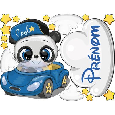 Ambiance-sticker - Sticker personnalisé prénom panda - motif panda - nom inclus - Sticker - Publicité Ambiance-sticker - Sticker personnalisé prénom panda - motif panda - nom inclus - Sticker - Publicité