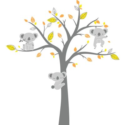 Ambiance-sticker - Koalas on Happiness Tree - Multicolor - 120 cm - Wall sticker - Publicité Ambiance-sticker - Koalas on Happiness Tree - Multicolor - 120 cm - Wall sticker - Publicité