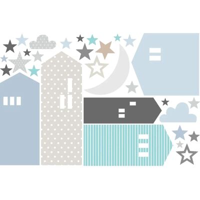 Ambiance-sticker - Ville nocturne - Ville nocturne - Sticker mural - Publicité Ambiance-sticker - Ville nocturne - Ville nocturne - Sticker mural - Publicité