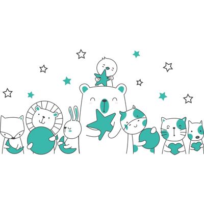 Ambiance-sticker - Animaux veilleurs des nuits - Multicolor - Publicité Ambiance-sticker - Animaux veilleurs des nuits - Multicolor - Publicité