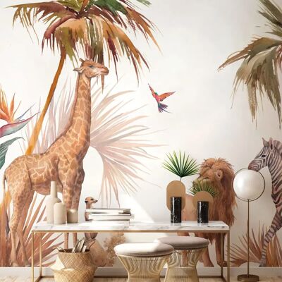 Naklejka Jungle Ambiance - Tapeta 280x240cm - Wstępnie klejona - Okładzina ścienna Naklejka Jungle Ambiance - Tapeta 280x240cm - Wstępnie klejona - Okładzina ścienna