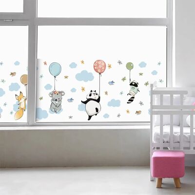 AMBIANCE STICKER Latające Zwierzęta Naklejka na Okno - 200x40cm AMBIANCE STICKER Latające Zwierzęta Naklejka na Okno - 200x40cm