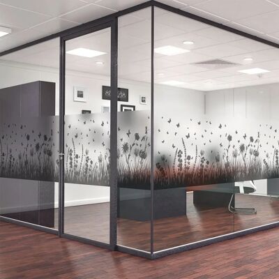 Ambiance Stickers Opaque Window Privacy Floral Butterfly - 200x40cm Ambiance Stickers Opaque Window Privacy Floral Butterfly - 200x40cm