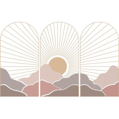 Ambiance-sticker - Trio arches sunset Asia - Arches coucher de soleil - Motif asiatique - Papier peint - Publicité Ambiance-sticker - Trio arches sunset Asia - Arches coucher de soleil - Motif asiatique - Papier peint - Publicité
