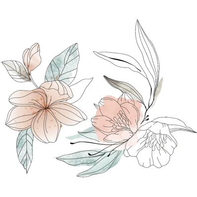 Ambiance-sticker - Stickers fleurs artistiques pour miroir - Publicité Ambiance-sticker - Stickers fleurs artistiques pour miroir - Publicité