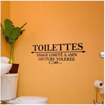 AMBIANCE-LIVE Toilettenwandsticker - Beperkt gebruik zwart AMBIANCE-LIVE Toilettenwandsticker - Beperkt gebruik zwart