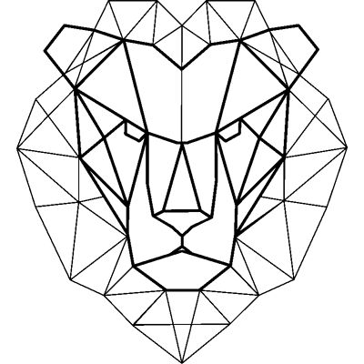 Ambiance-sticker - Origami Lion Sticker - Décoration murale - Sticker - Publicité Ambiance-sticker - Origami Lion Sticker - Décoration murale - Sticker - Publicité