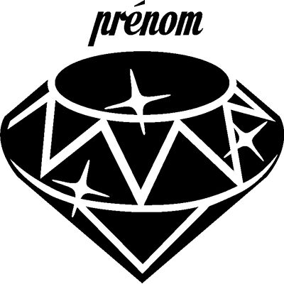 Ambiance-sticker - Sticker prénom personnalisable Diamant - Sticker - Publicité Ambiance-sticker - Sticker prénom personnalisable Diamant - Sticker - Publicité